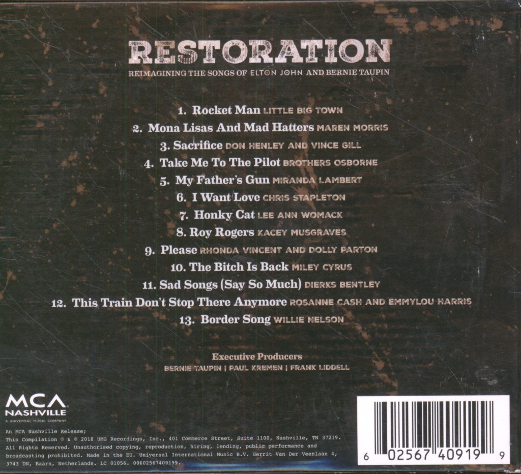 Various Artists - Restoration: Reimagining The Songs Of Elton John And Bernie Taupin - Cd
