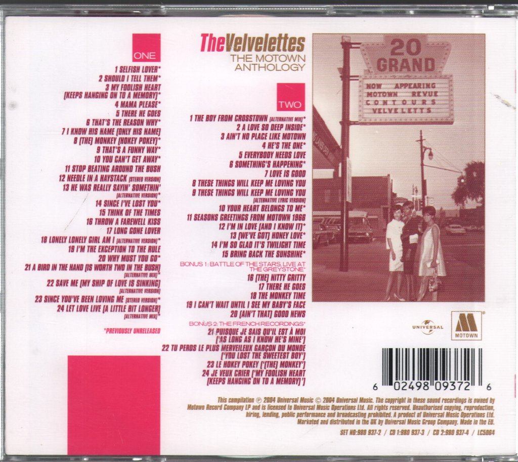 Velvelettes - Motown Anthology - Double Cd