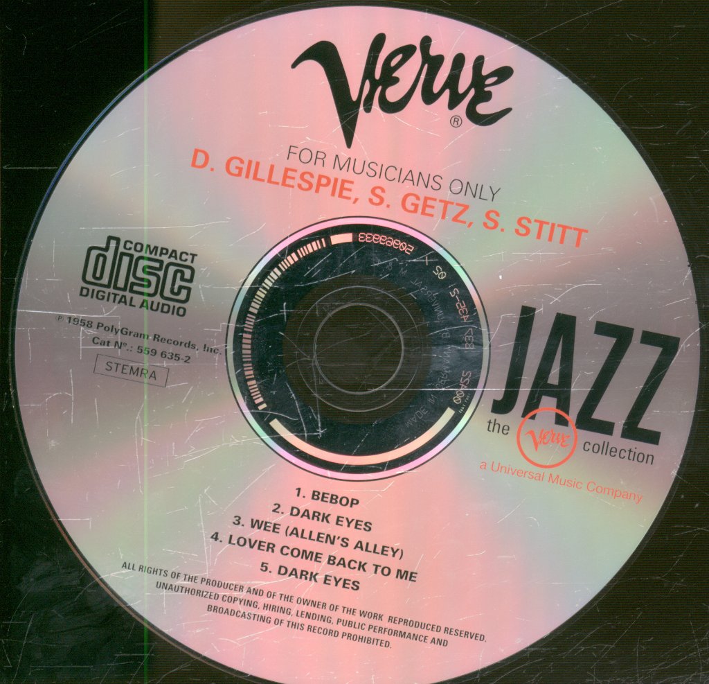 Dizzy Gillespie / Stan Getz / Sonny Stitt - For Musicians Only - Cd
