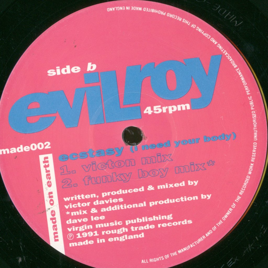Evilroy - Ecstasy (I Need Your Body) - 12 Inch
