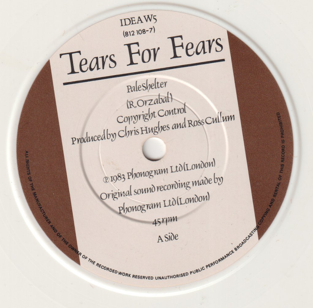 Tears For Fears - Pale Shelter - 7 Inch