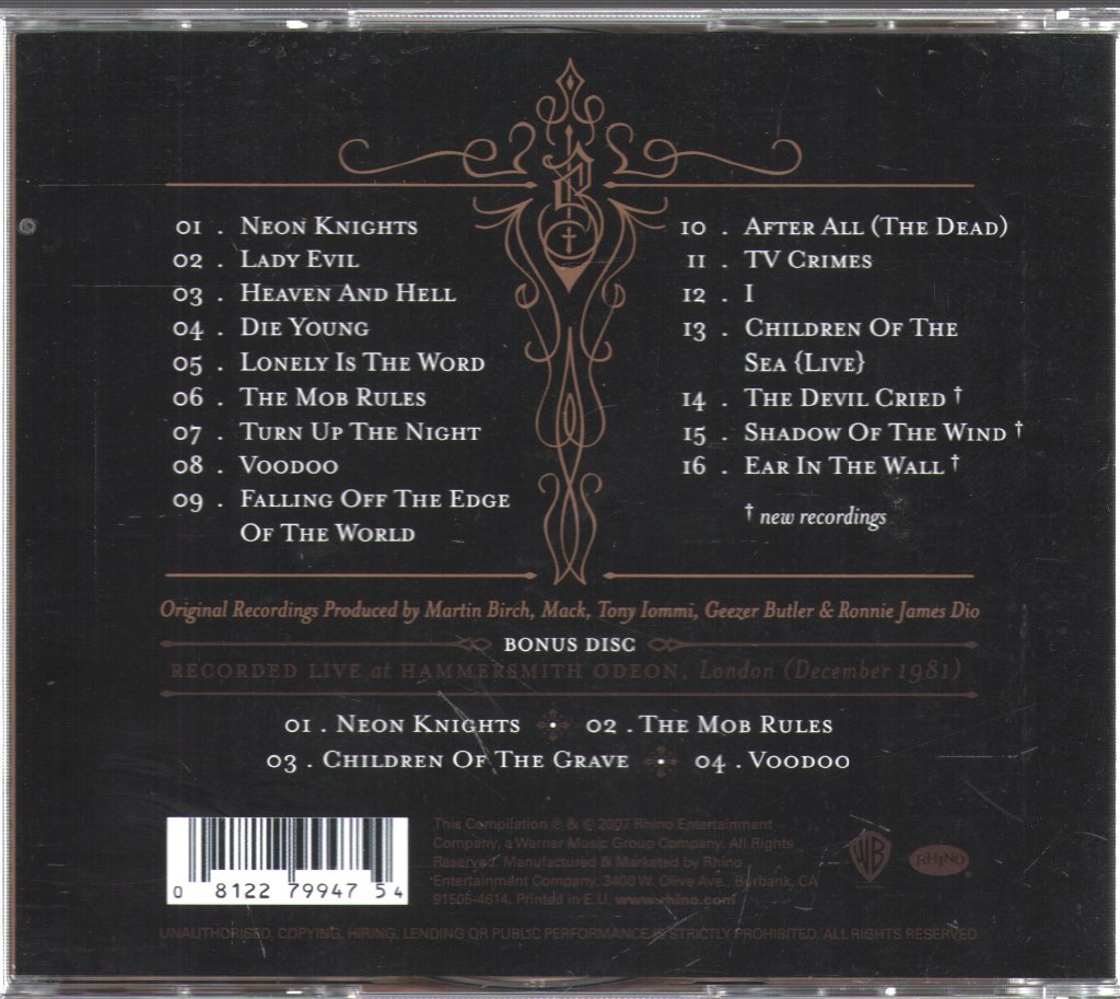 Black Sabbath - Dio Years (Tour Edition) - Double Cd