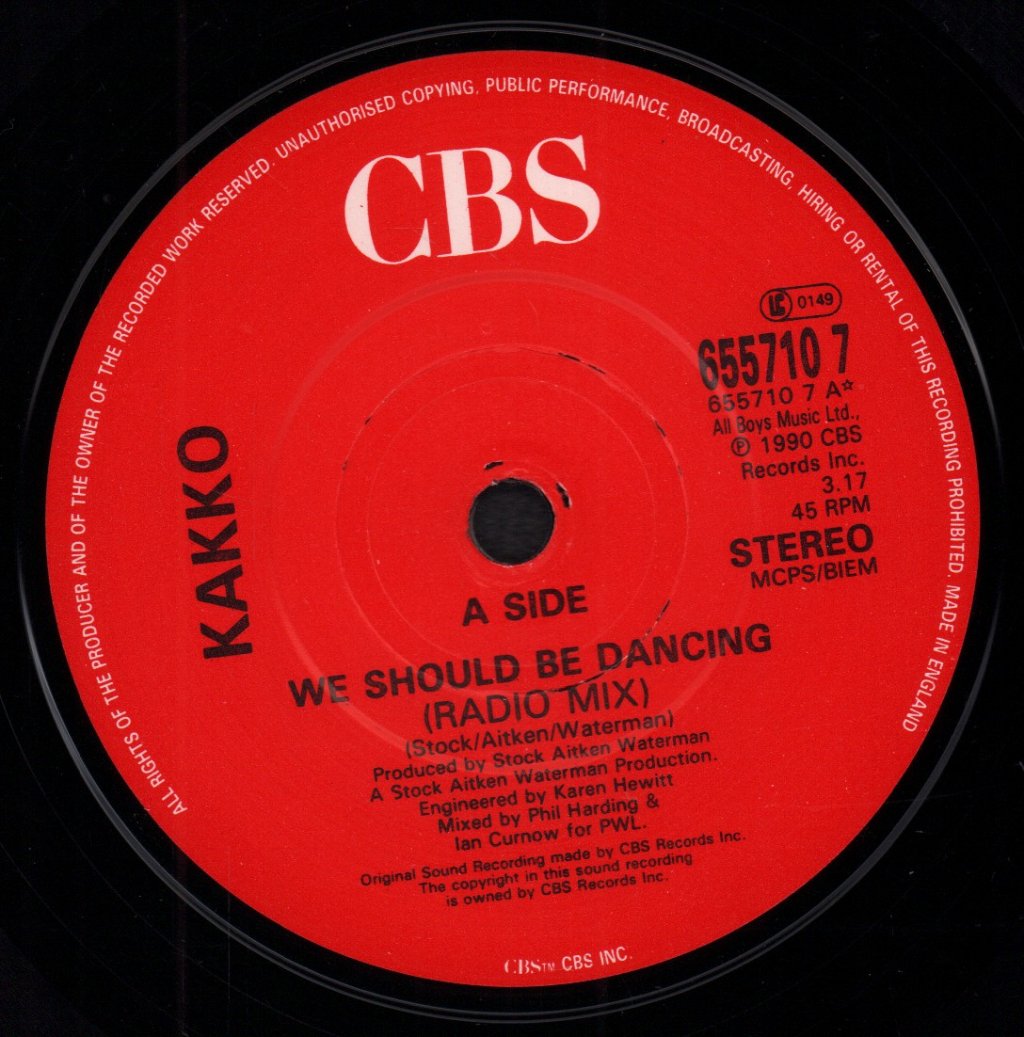 Kakko - We Should Be Dancing - 7 Inch