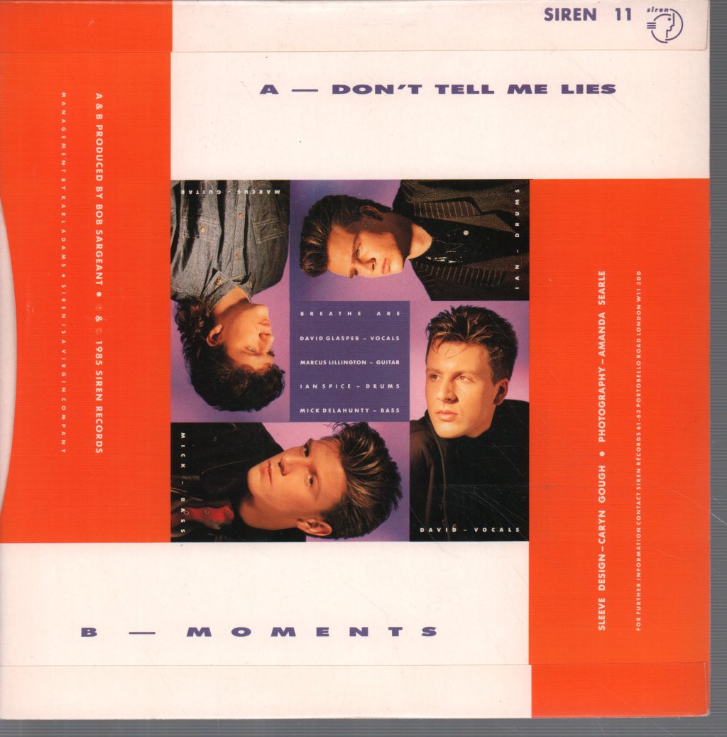 Breathe - Don't Tell Me Lies - 7 Inch