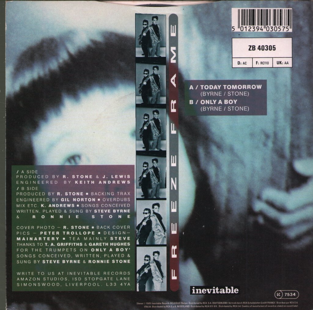 Freeze Frame - Today Tomorrow - 7 Inch
