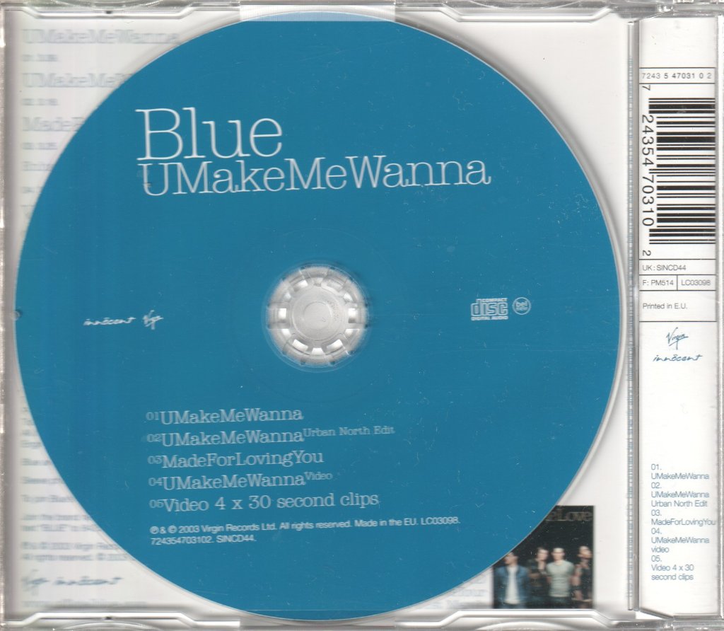 Blue (Boyband) - U Make Me Wanna - Cd