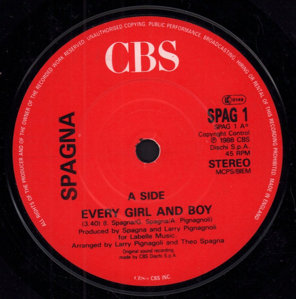 Spagna - Every Girl And Boy - 7 Inch
