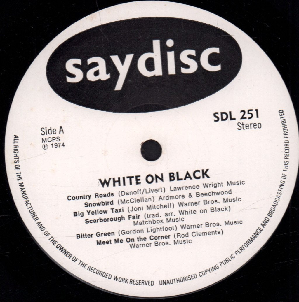 White On Black - White On Black - Lp
