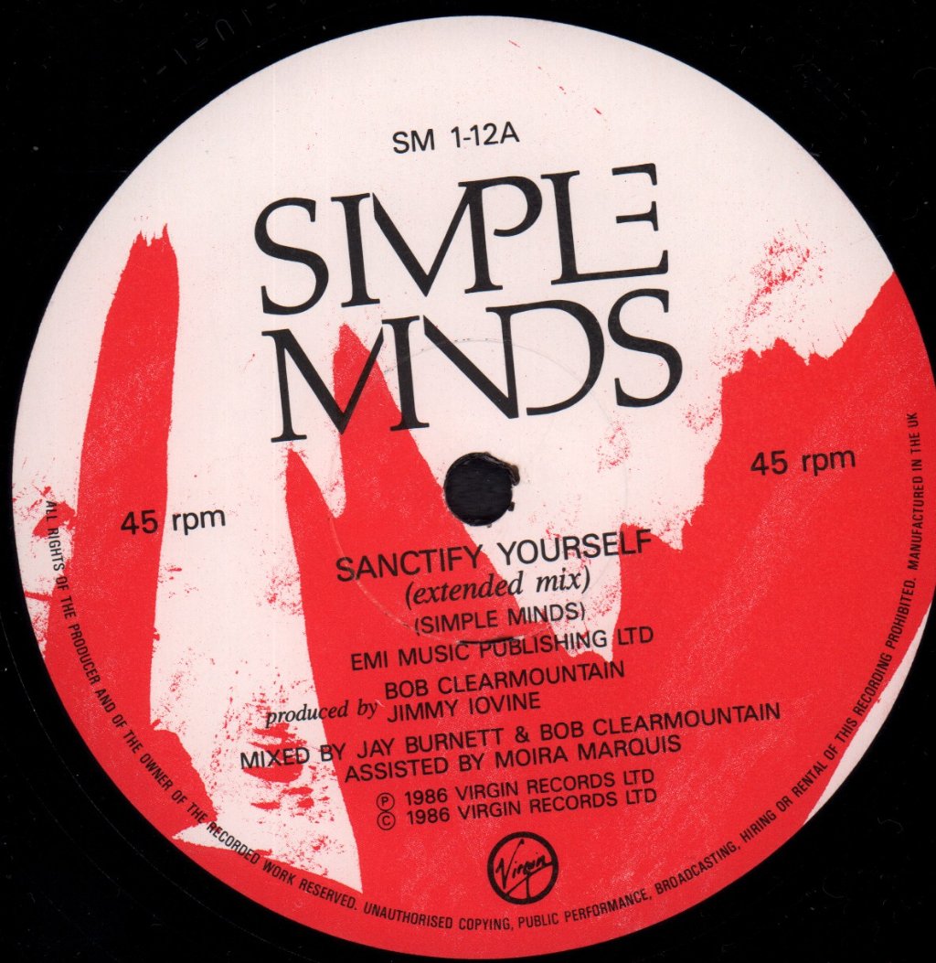 Simple Minds - Sanctify Yourself - 12 Inch