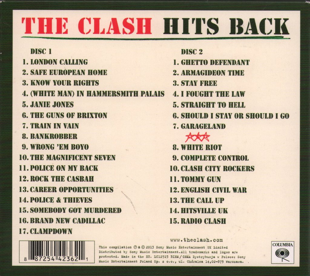 Clash - Hits Back - Double Cd