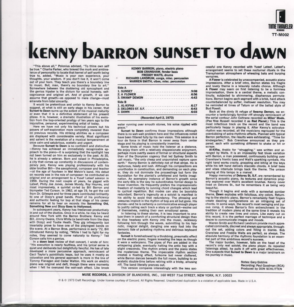 Kenny Barron - Sunset To Dawn - Lp