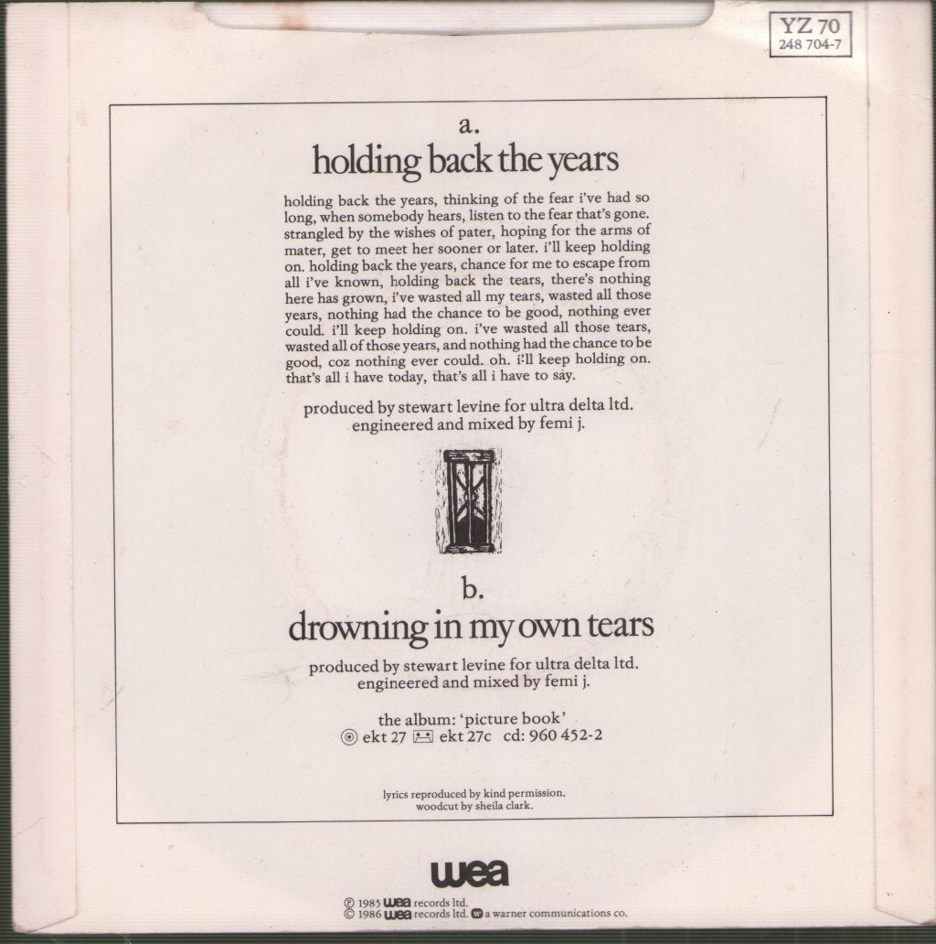 Simply Red - Holding Back The Years - 7 Inch