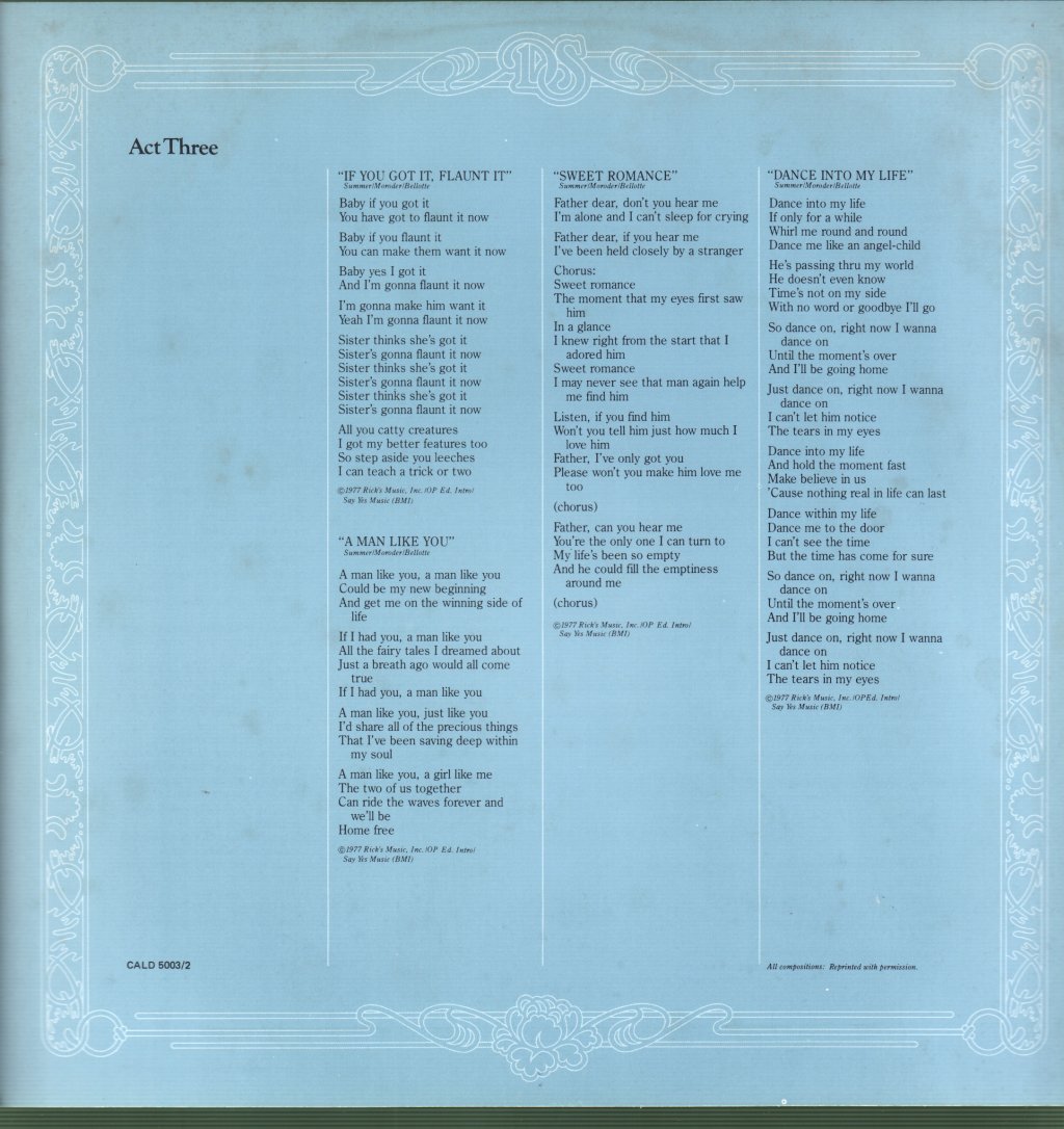 Donna Summer - Once Upon A Time - Double Lp