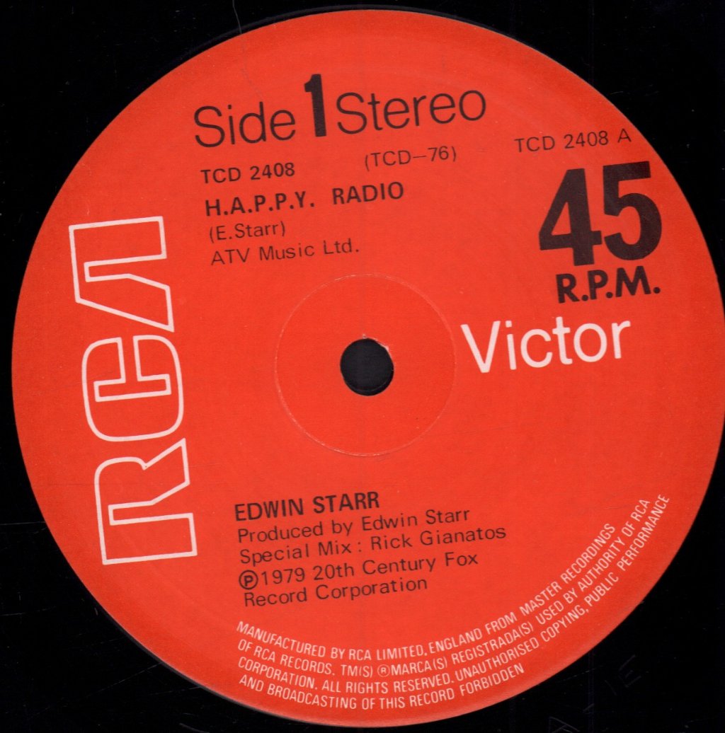 Edwin Starr - Happy Radio - 12 Inch