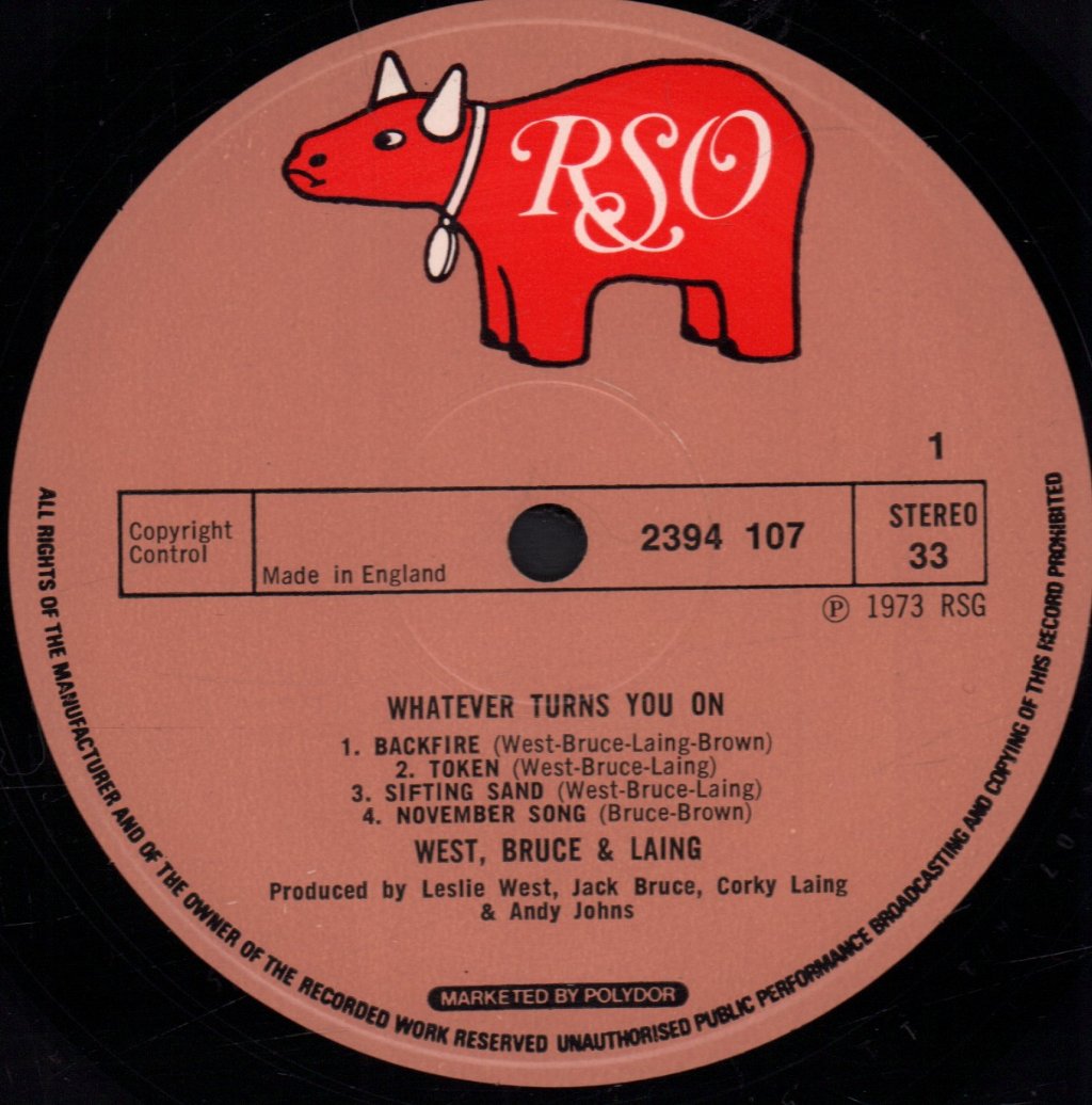 West Bruce And Laing - Whatever Turns You On - Lp