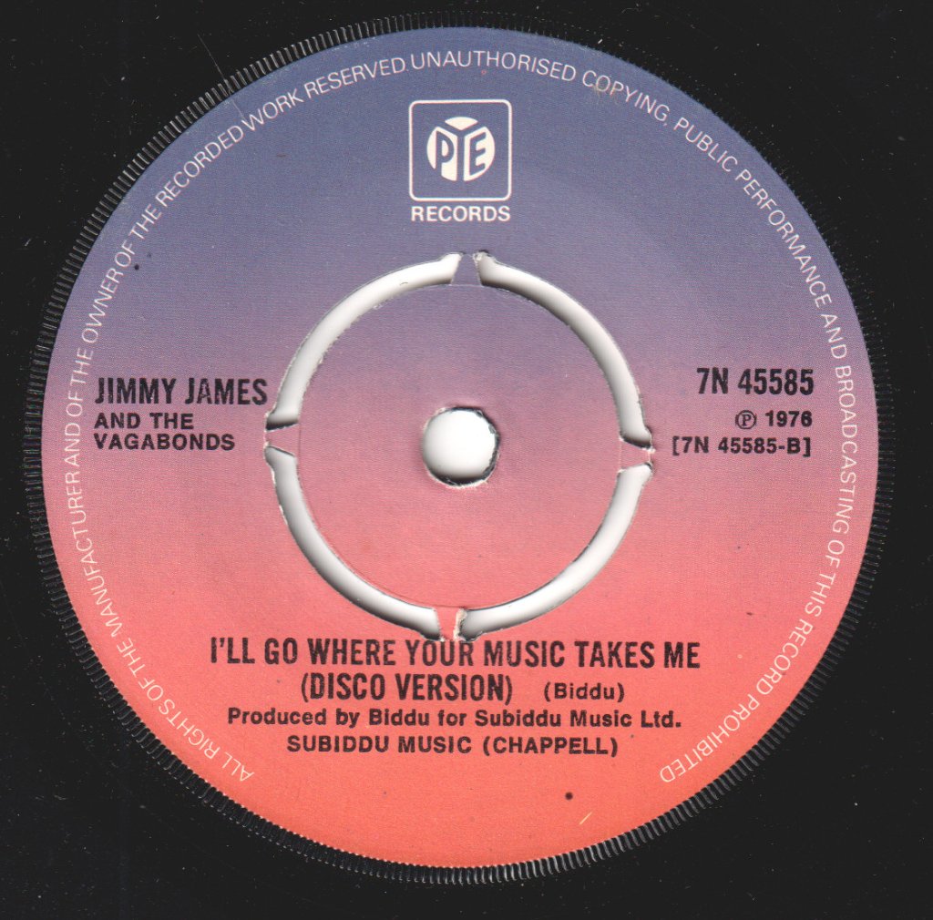 Jimmy James And The Vagabonds - I'll Go Where Your Music Takes Me - 7 Inch