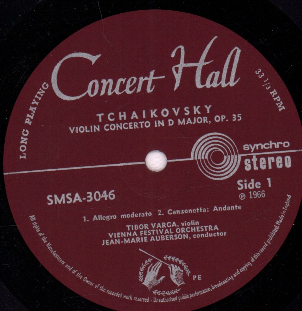 Tibor Varga - tchaikovsky Violin Concerto - Lp