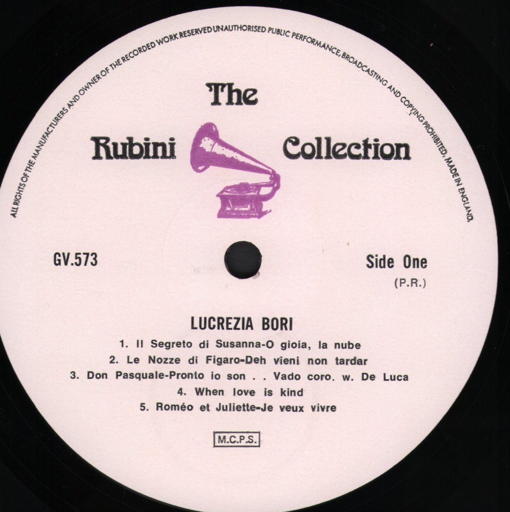 Lucrezia Bori - Lucrezia Bori Volume One - Lp