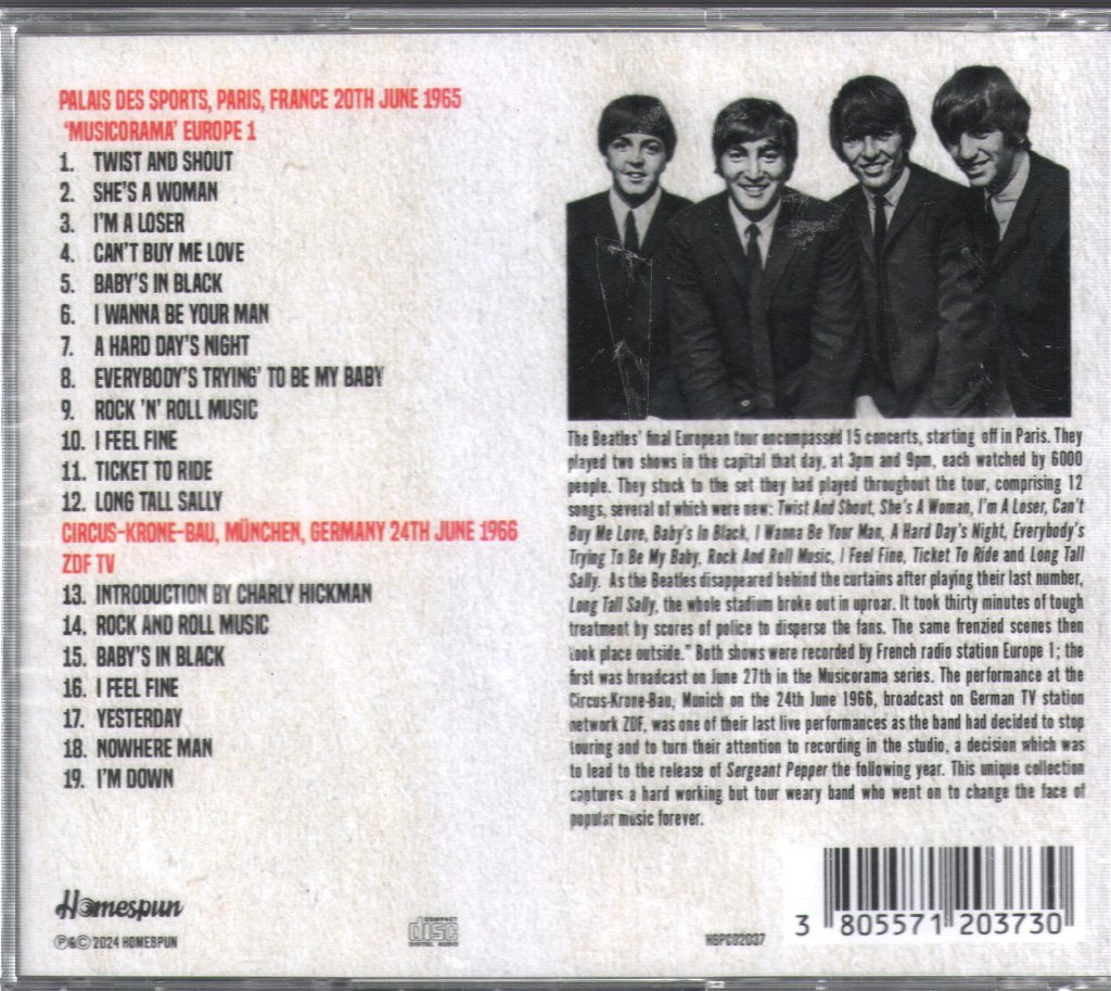 Beatles - Live In Europe 1965 And 1966 - Cd