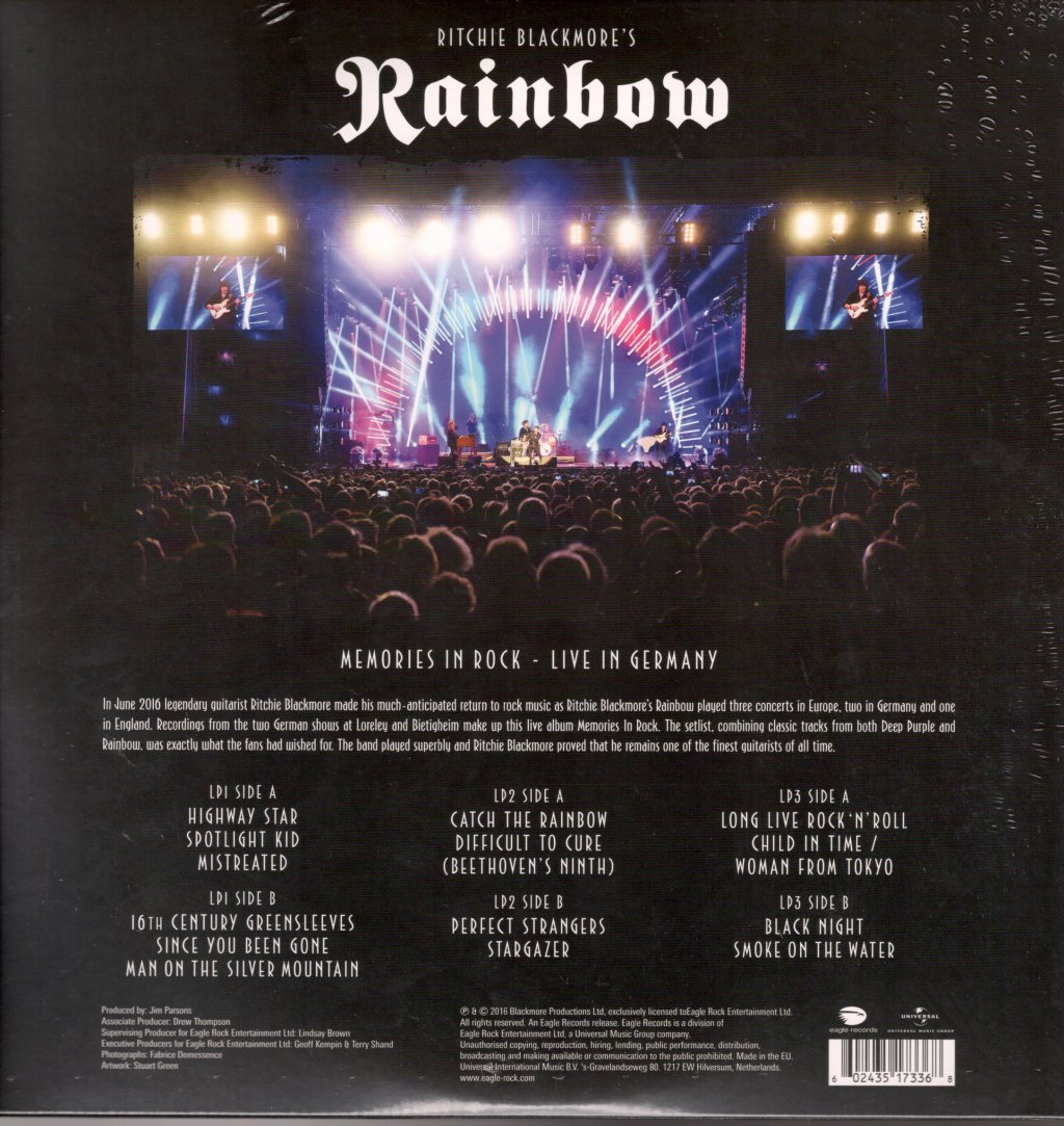 Ritchie Blackmore's Rainbow - Memories In Rock - Live In Germany - Triple Lp