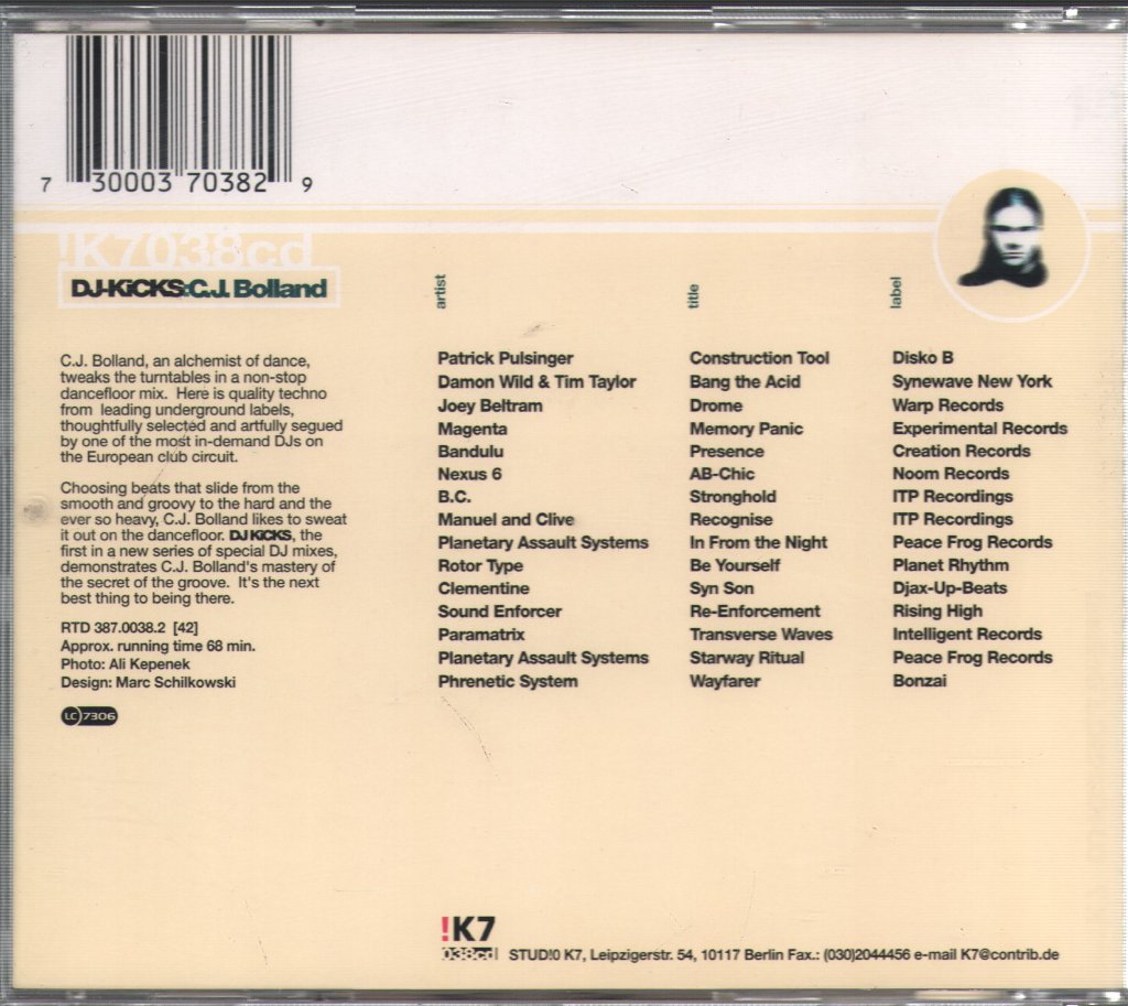 C.J. Bolland - DJ-Kicks - Cd