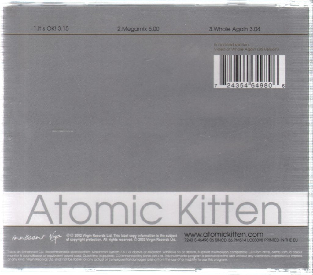 Atomic Kitten - It's Ok - Cd