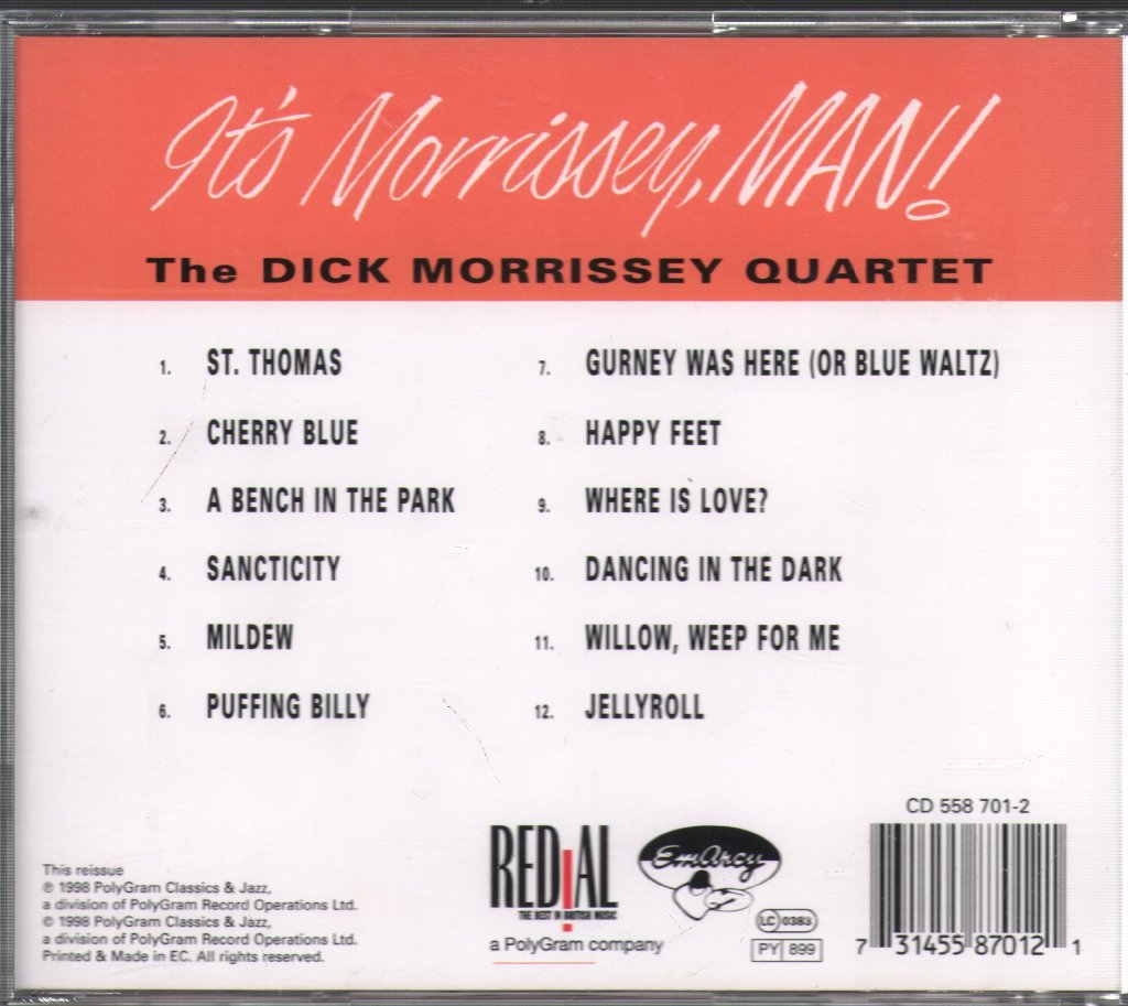 Dick Morrissey Quartet - It's Morrissey, Man! - Cd