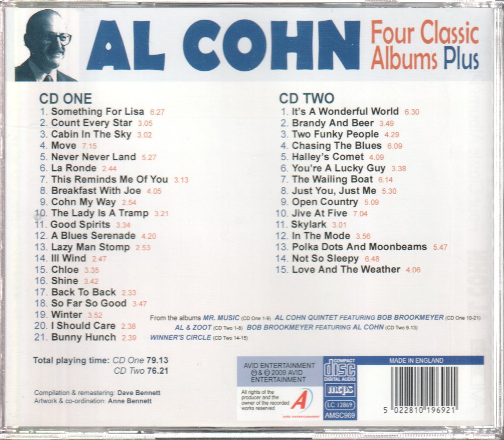 Al Cohn - Four Classic Albums Plus - Double Cd