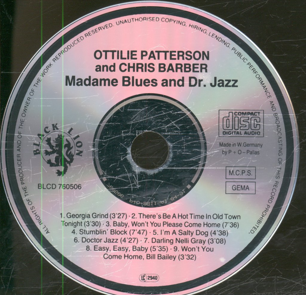 Ottilie Patterson With Chris Barber - Madame Blues & Doctor Jazz! - Cd