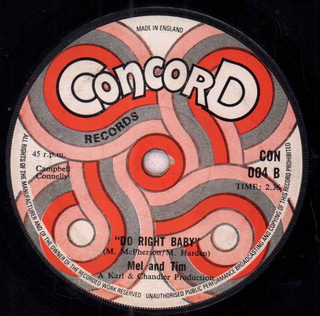 Mel And Tim - Backfield In Motion - 7 Inch