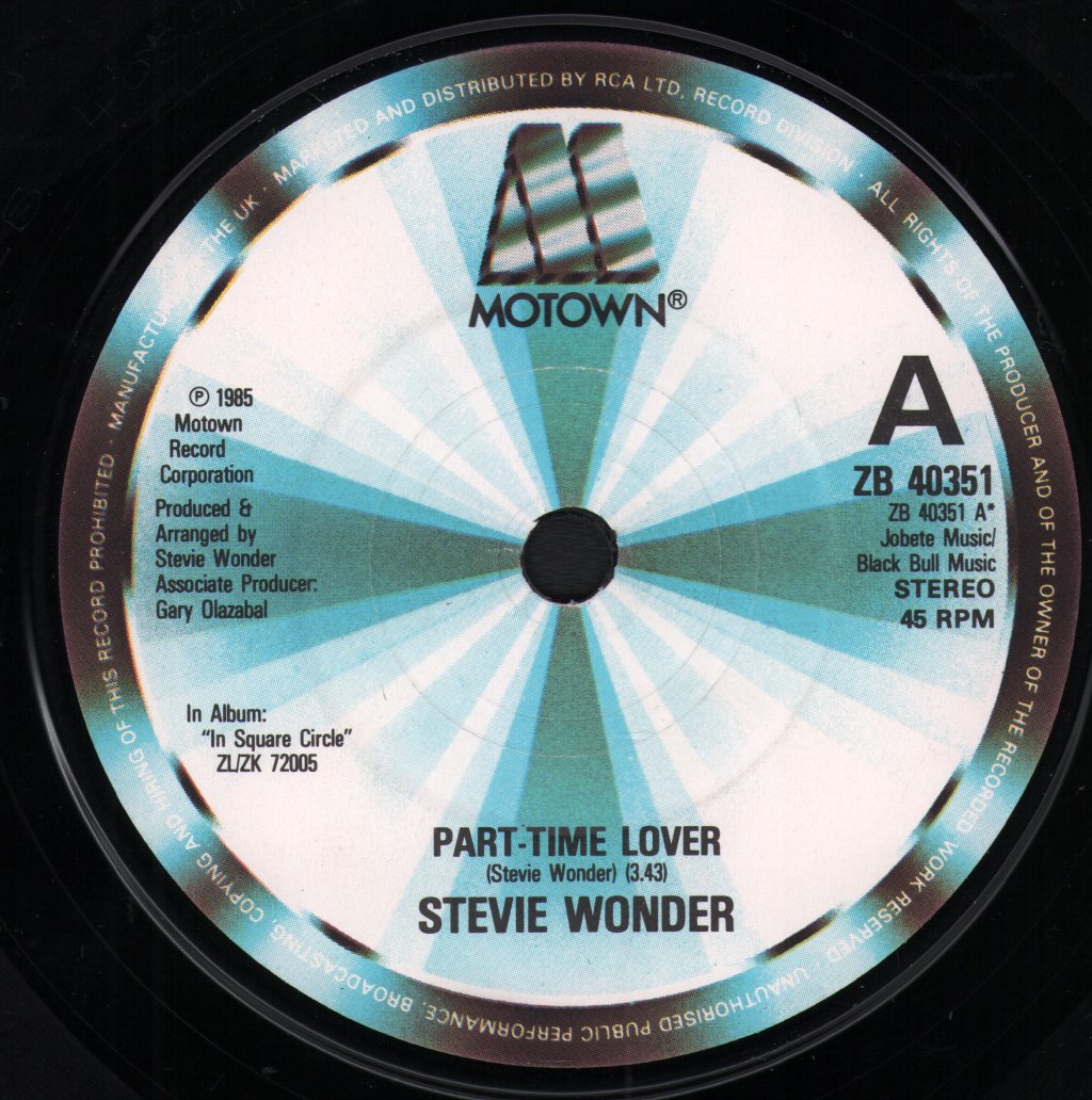 Stevie Wonder - Part Time Lover - 7 Inch