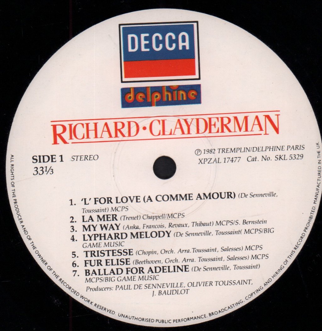 Richard Clayderman - Richard Clayderman - Lp