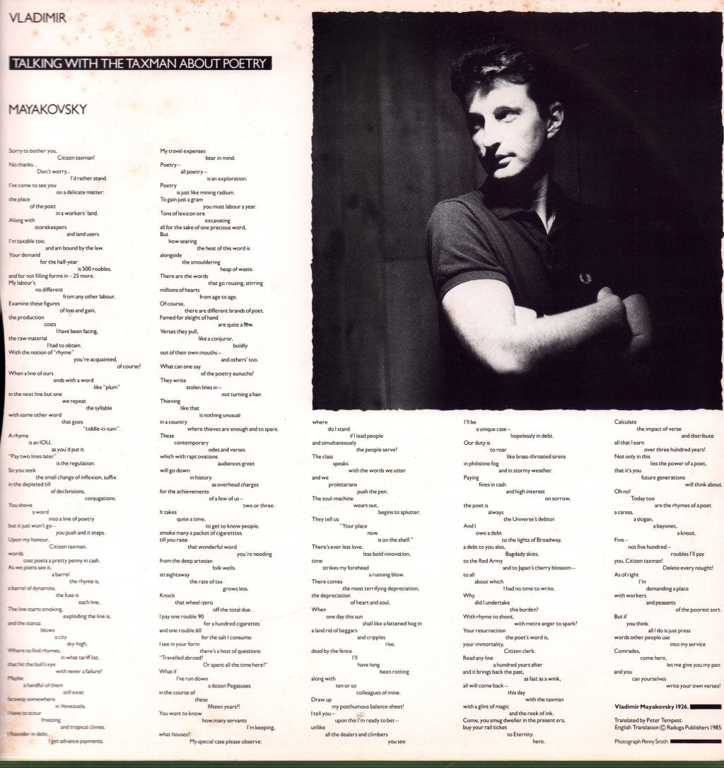 Billy Bragg - Talking With The Taxman About Poetry - Lp