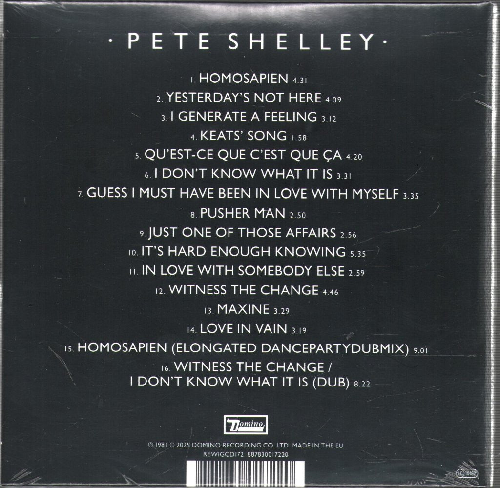 Pete Shelley - Homosapien - Cd