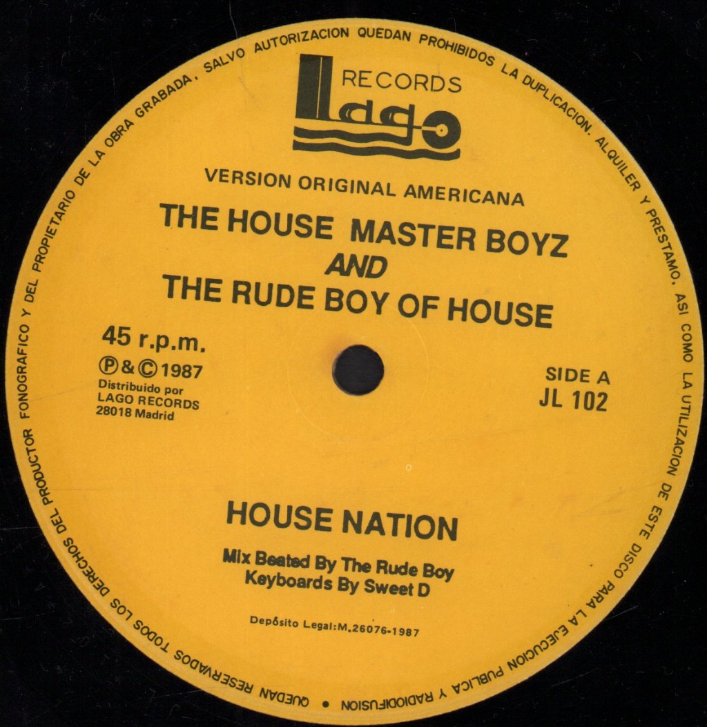 House Master Boyz And The Rude Boy Of House - House Nation - 12 Inch