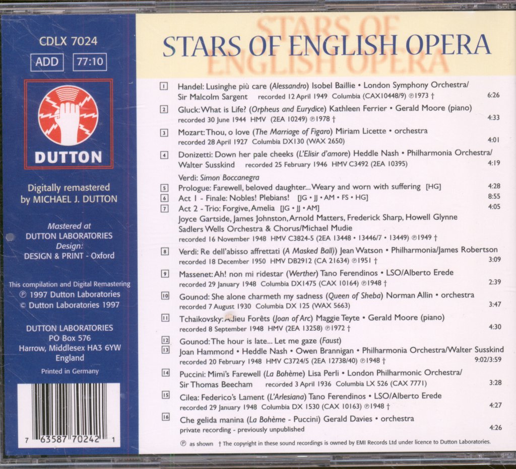 Various Artists - Stars Of English Opera Volume Three - Cd