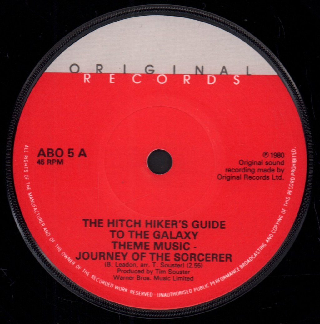 Hitch-Hiker's Guide To The Galaxy - t.v. Theme Music - 7 Inch
