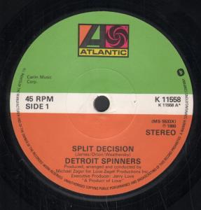 Detroit Spinners - Split Decision - 7 Inch