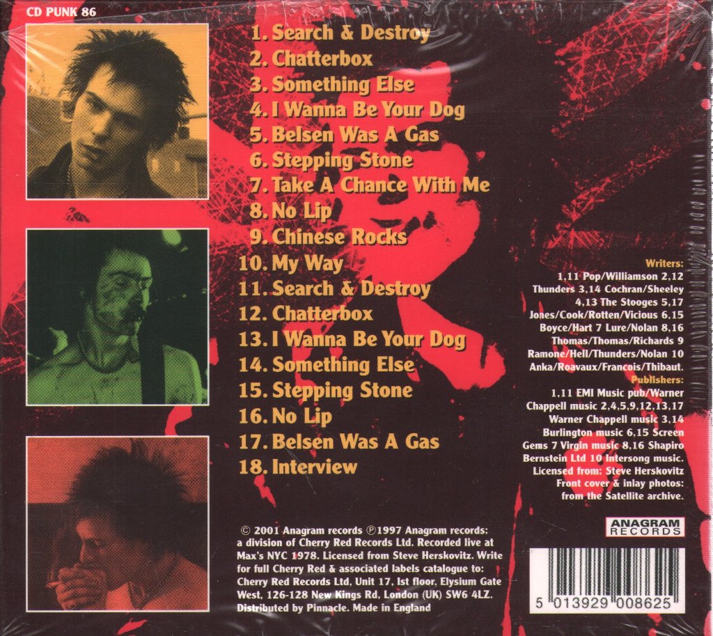Sid Vicious - Sid Dead Live - Cd
