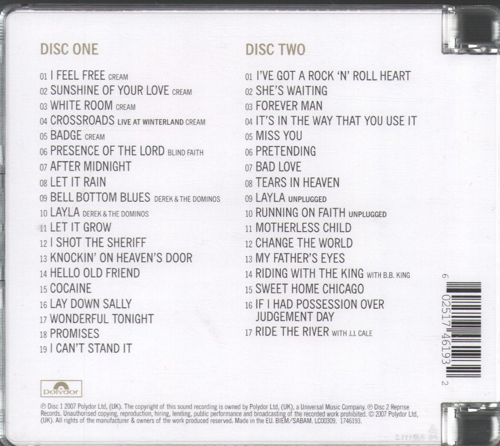 Eric Clapton - Complete Clapton - Double Cd