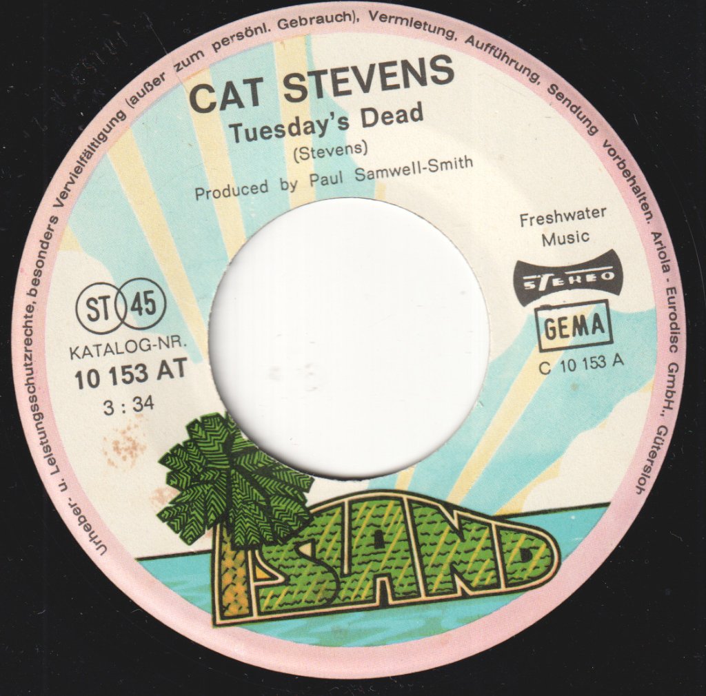 Cat Stevens - Tuesday's Dead - 7 Inch