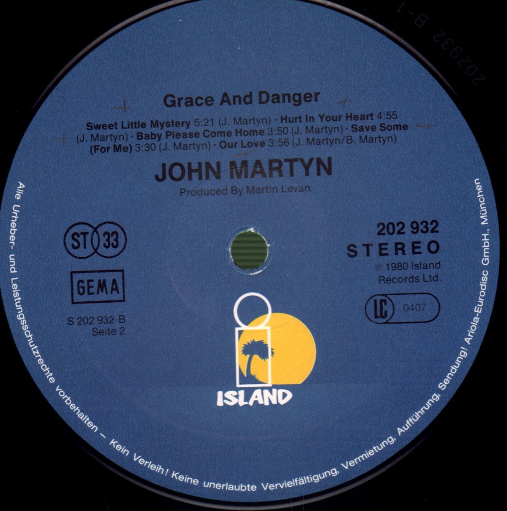 John Martyn - Grace And Danger - Lp