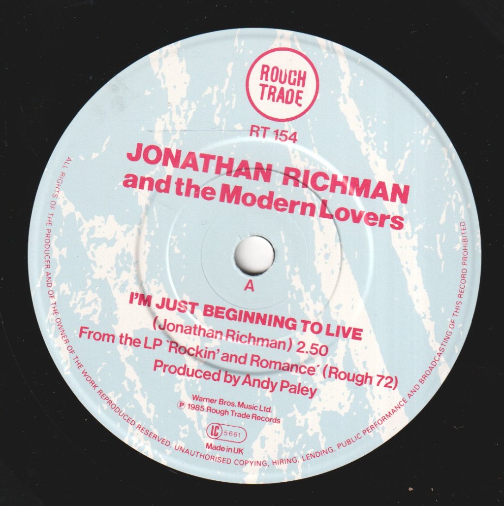 Jonathan Richman And The Modern Lovers - I'm Just Beginning To Love - 7 Inch