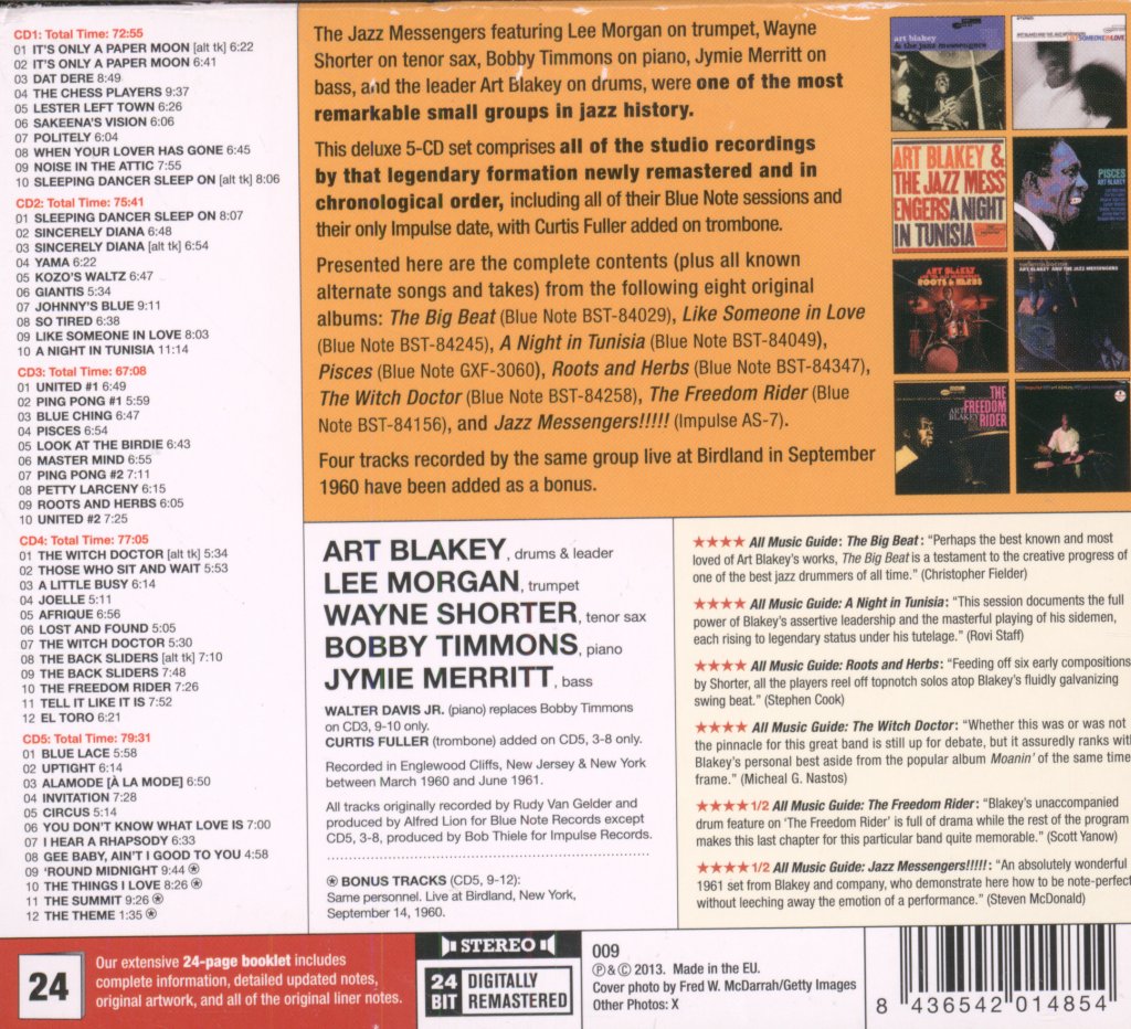 Art Blakey & The Jazz Messengers - Complete Studio Recordings - Cd Set