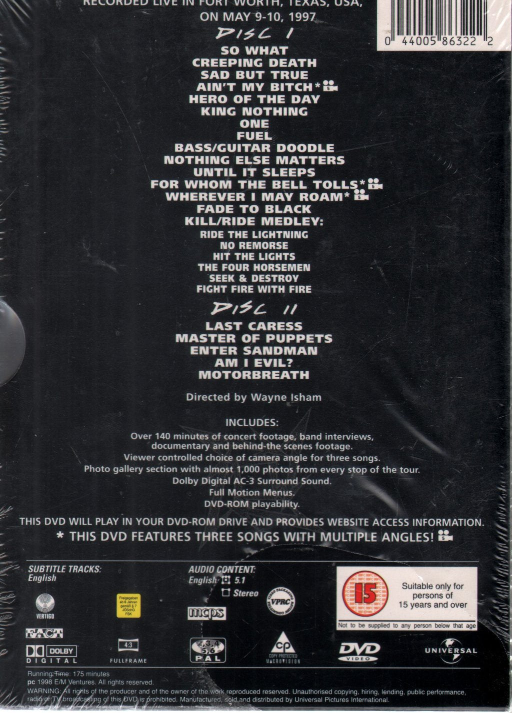 Metallica - Cunning Stunts - Double Dvd