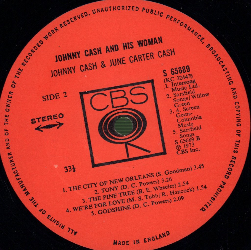 Johnny Cash And June Carter Cash - Johnny Cash And His Woman - Lp
