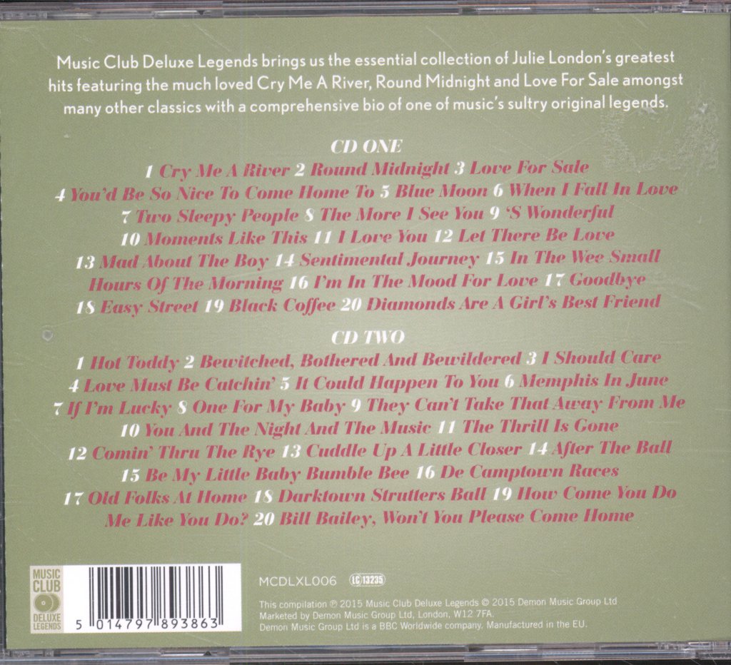 Julie London - Cry Me A River (The Collection) - Double Cd