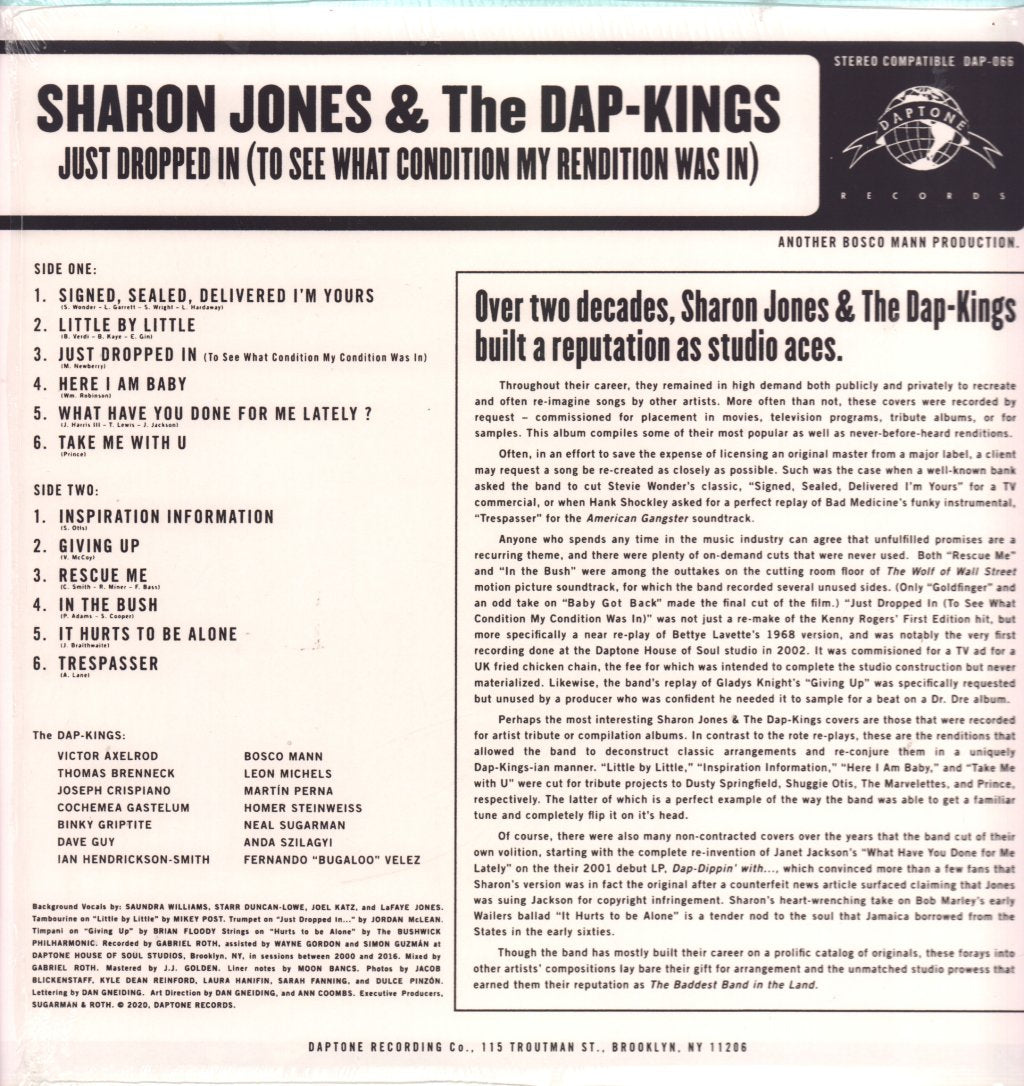 Sharon Jones & The Dap-Kings - Just Dropped In (To See What Condition My Rendition Was In) - Lp