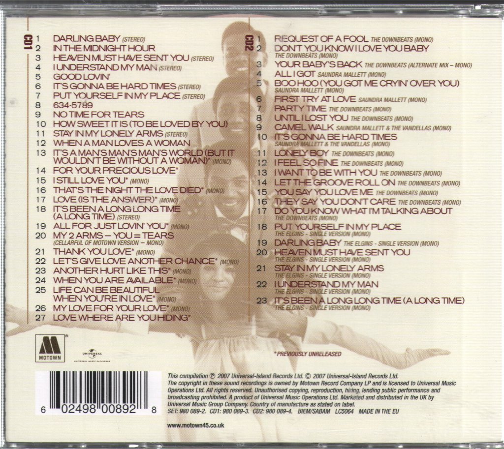 Elgins - Motown Anthology - Double Cd