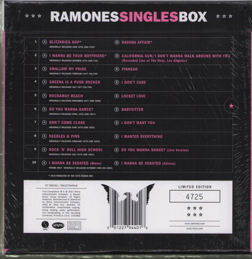 Ramones - Singles Box - 7 Inch Set